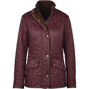 Barbour Cavalry Polarquilt Jacket Fleece Lining, US 2, Windsor/Brownish Red